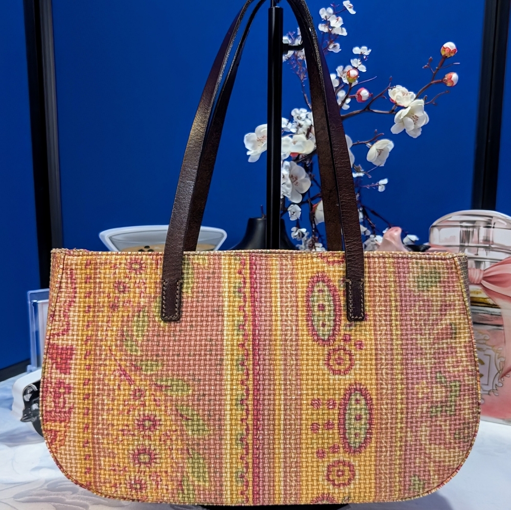 Etro Vintage Paisley Wovan Tote Bag